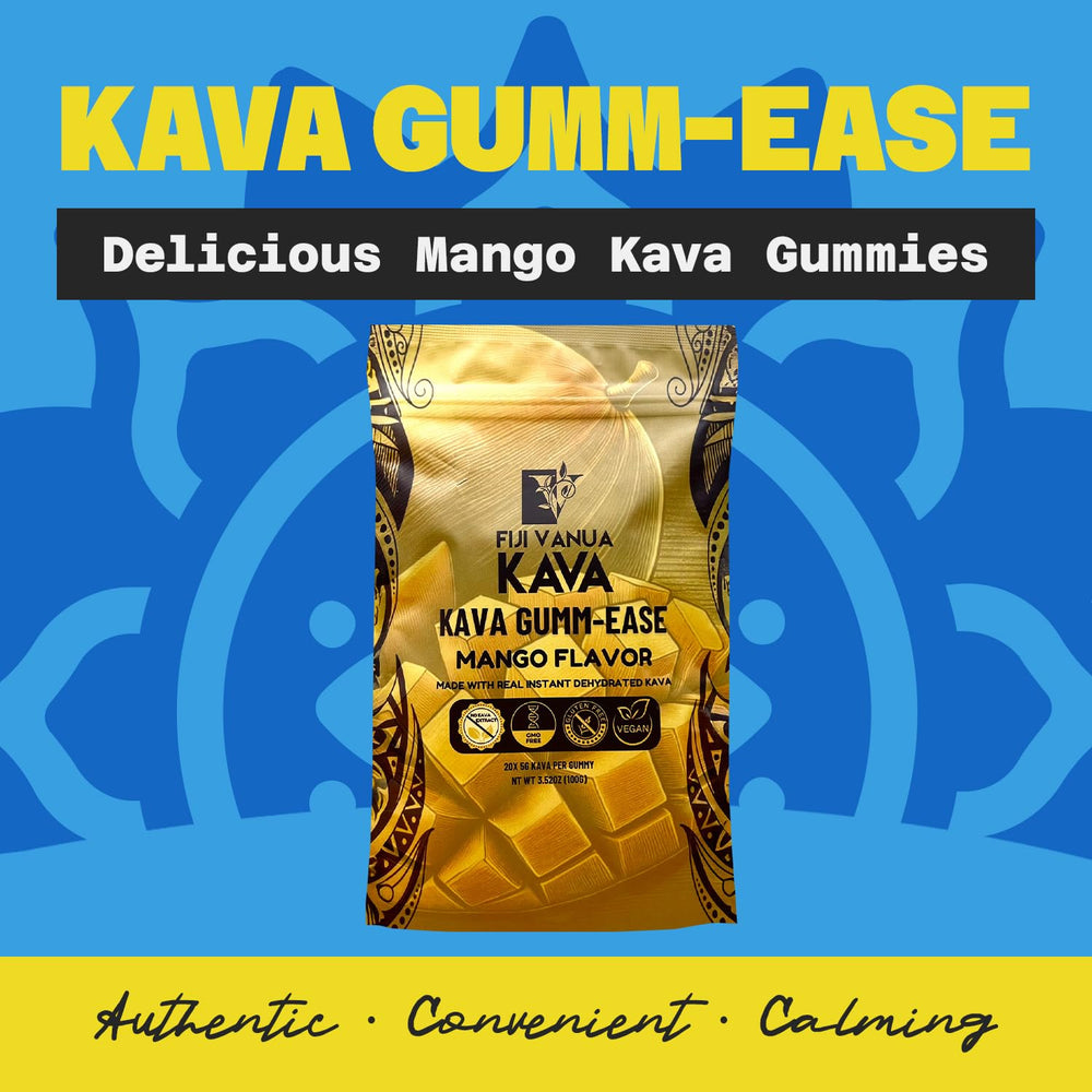 Texture close-up of GUMM-Ease mango-kava gummy.