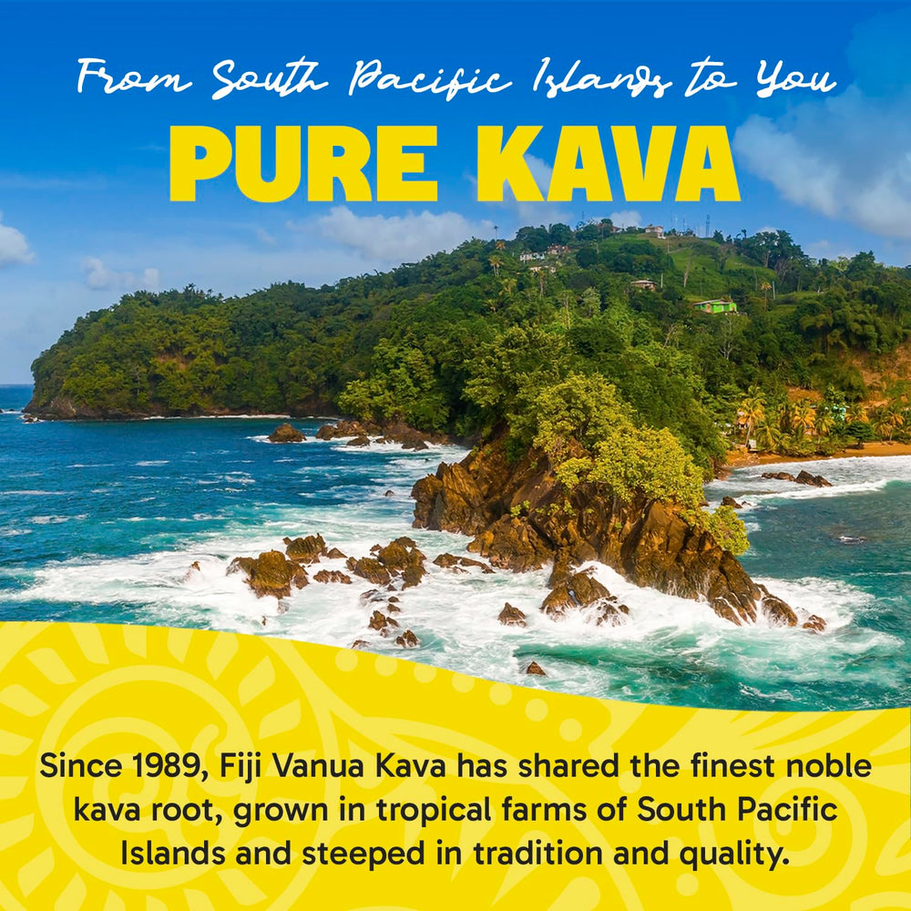 A soothing cup of balanced kava ready to unwind.