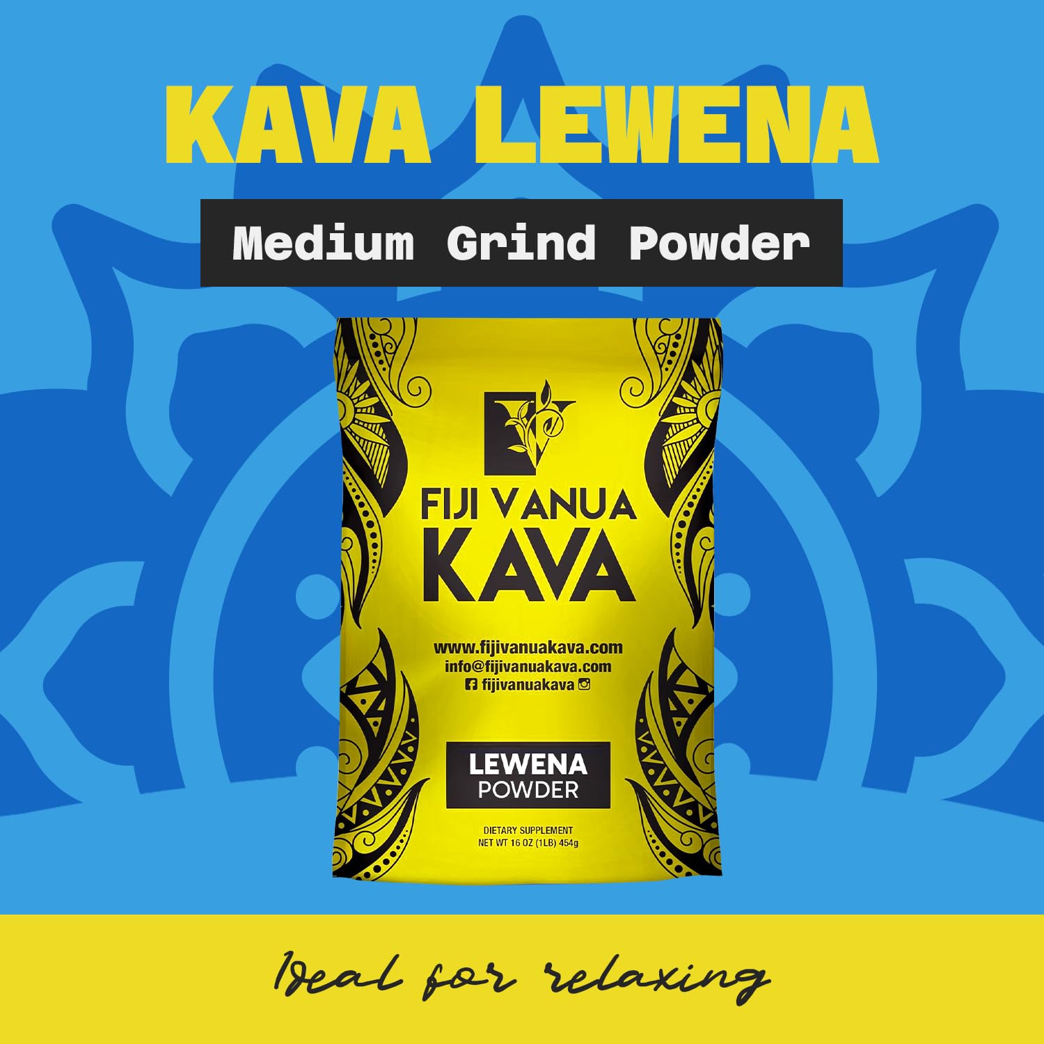 Lewena powder in a bowl, showcasing medium grind for traditional preparation