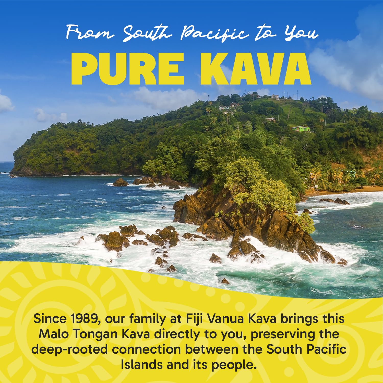 Fiji Vanua Kava single ingredient powder with no additives for pure kava experience.