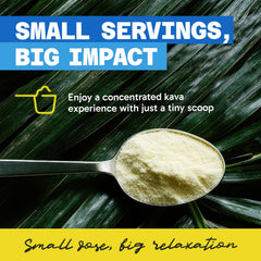 Powder jar with scoop ready to mix for on-the-go use