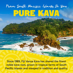 Close-up of Fiji Vanua Kava powder texture for authentic flavor