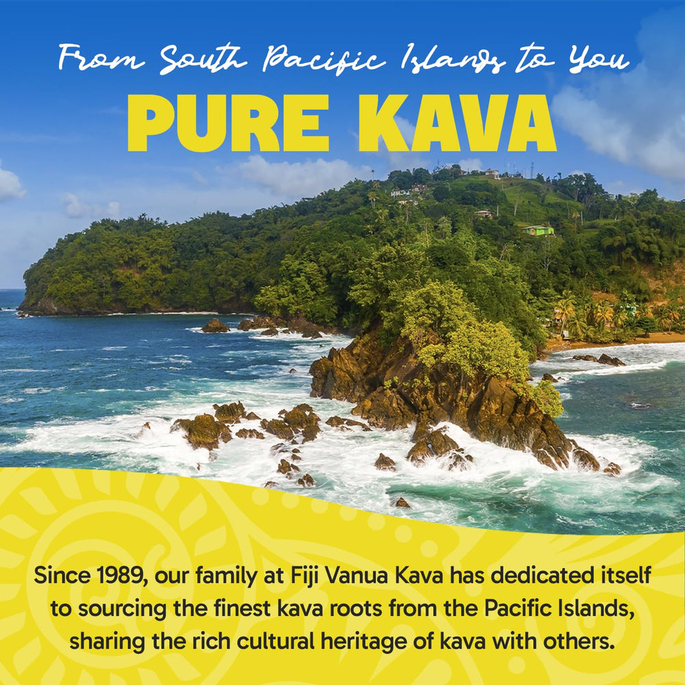 Fiji Vanua Kava Premium Santa Cruz prepared drink steaming in a cup.