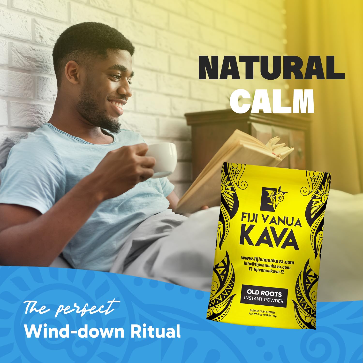 Instantly dissolving Fiji Vanua Kava powder saves prep time