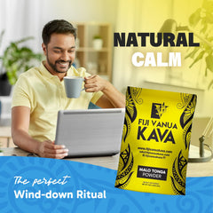 Fiji Vanua Kava smooth creamy kava powder delivers a balanced mouthfeel.