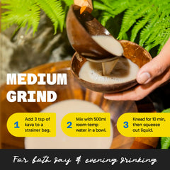 Sun-dried kava roots highlight authentic Fiji Vanua Levu flavor.