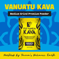 Fiji Vanua Kava Vanuatu Powder lateral-roots closeup emphasizing high kavalactone content.