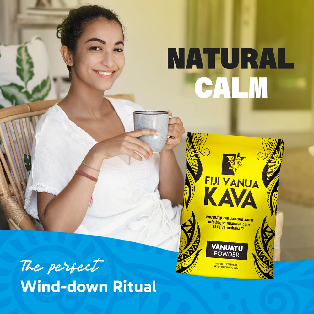 Fiji Vanua Kava Vanuatu Powder sun-dried rows signaling potency and purity.