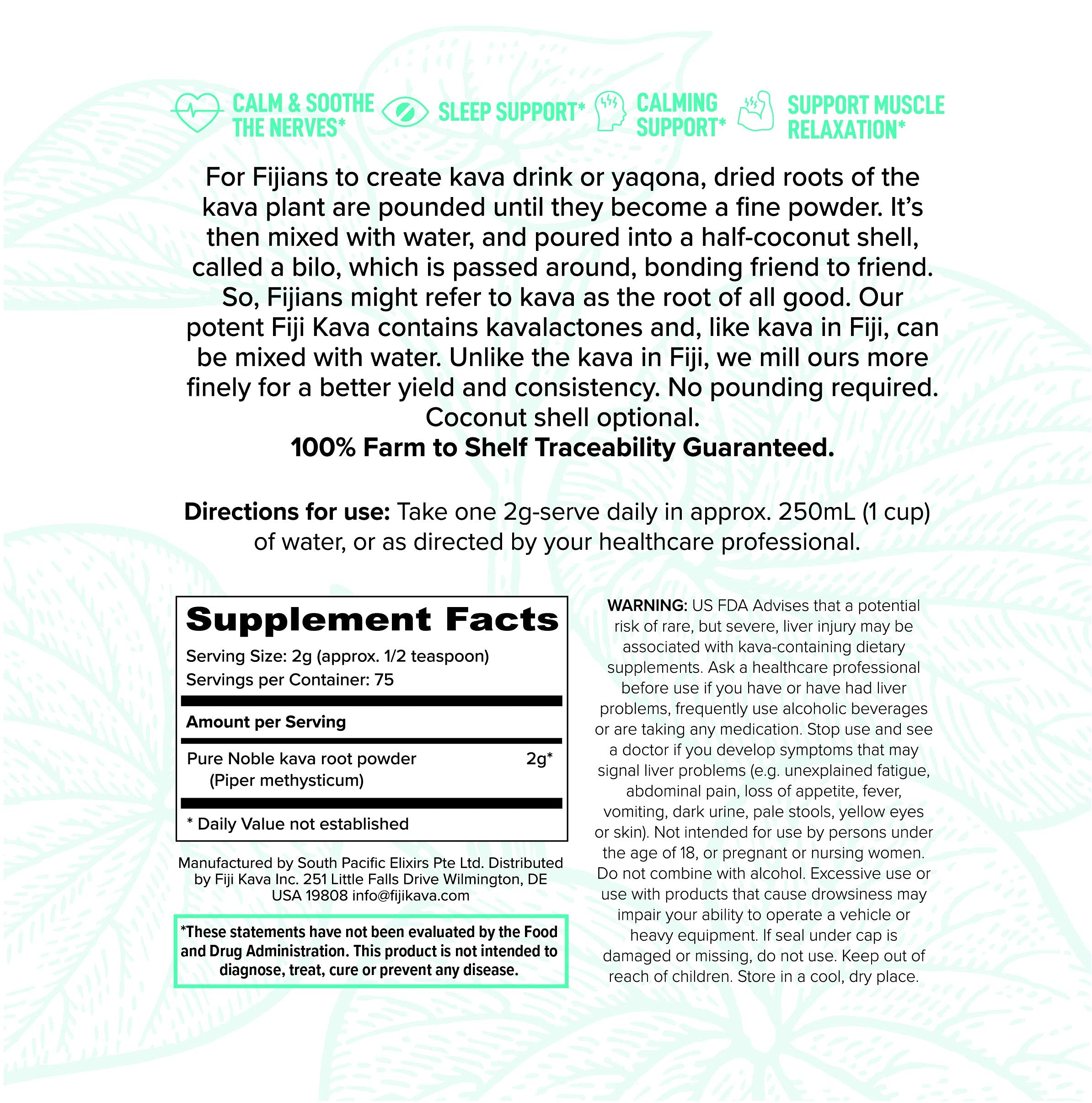 Close-up of FijiKava high kavalactone content signaling potent calm.