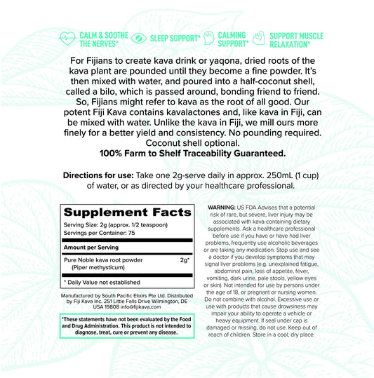 Close-up of FijiKava high kavalactone content signaling potent calm.