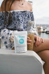 FijiKava powder mix in glass showcasing a soothing drink