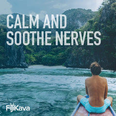 Premium FijiKava packaging label highlighting noble root origin and quality.