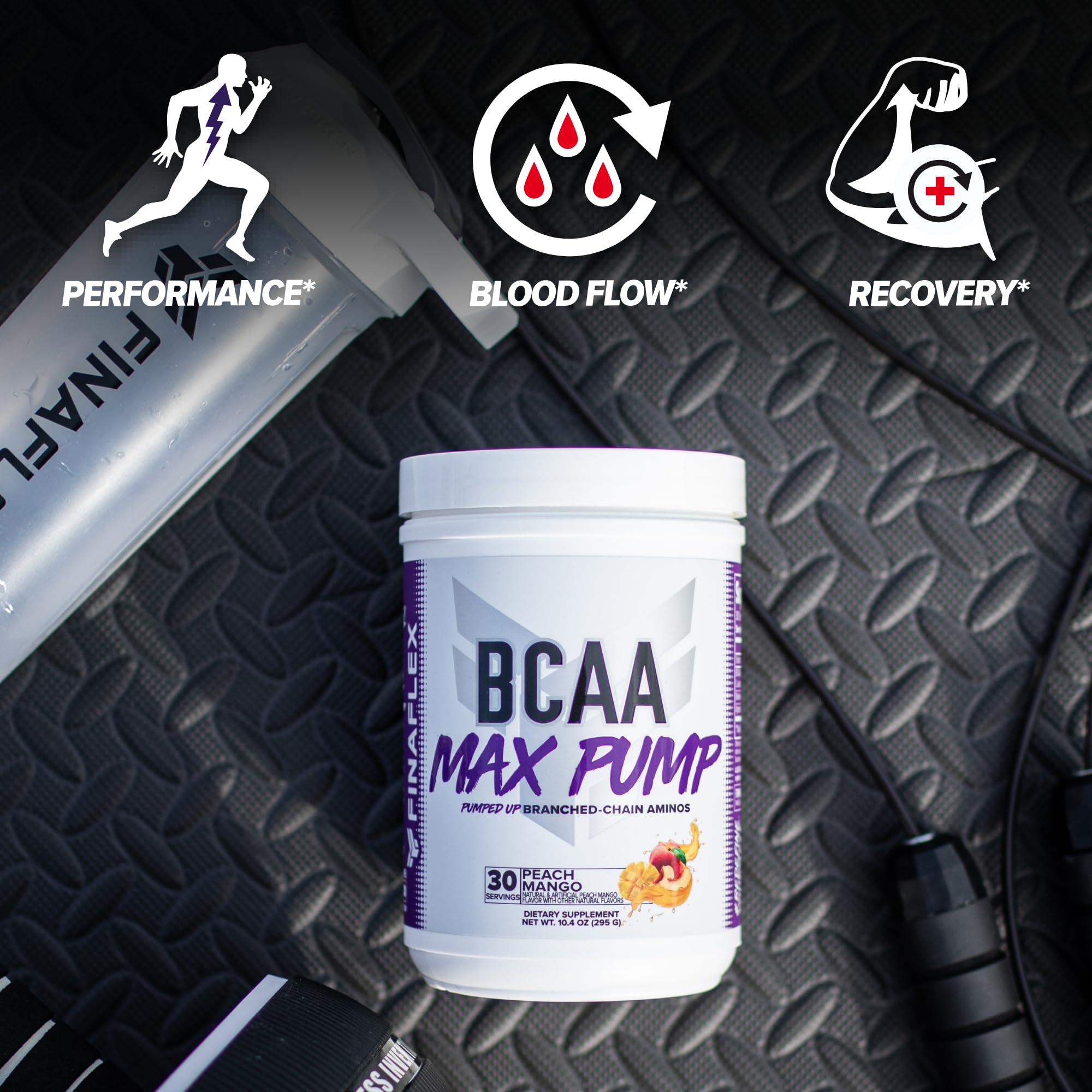 Post-workout scene with FINAFLEX BCAA MAX PUMP for recovery support.