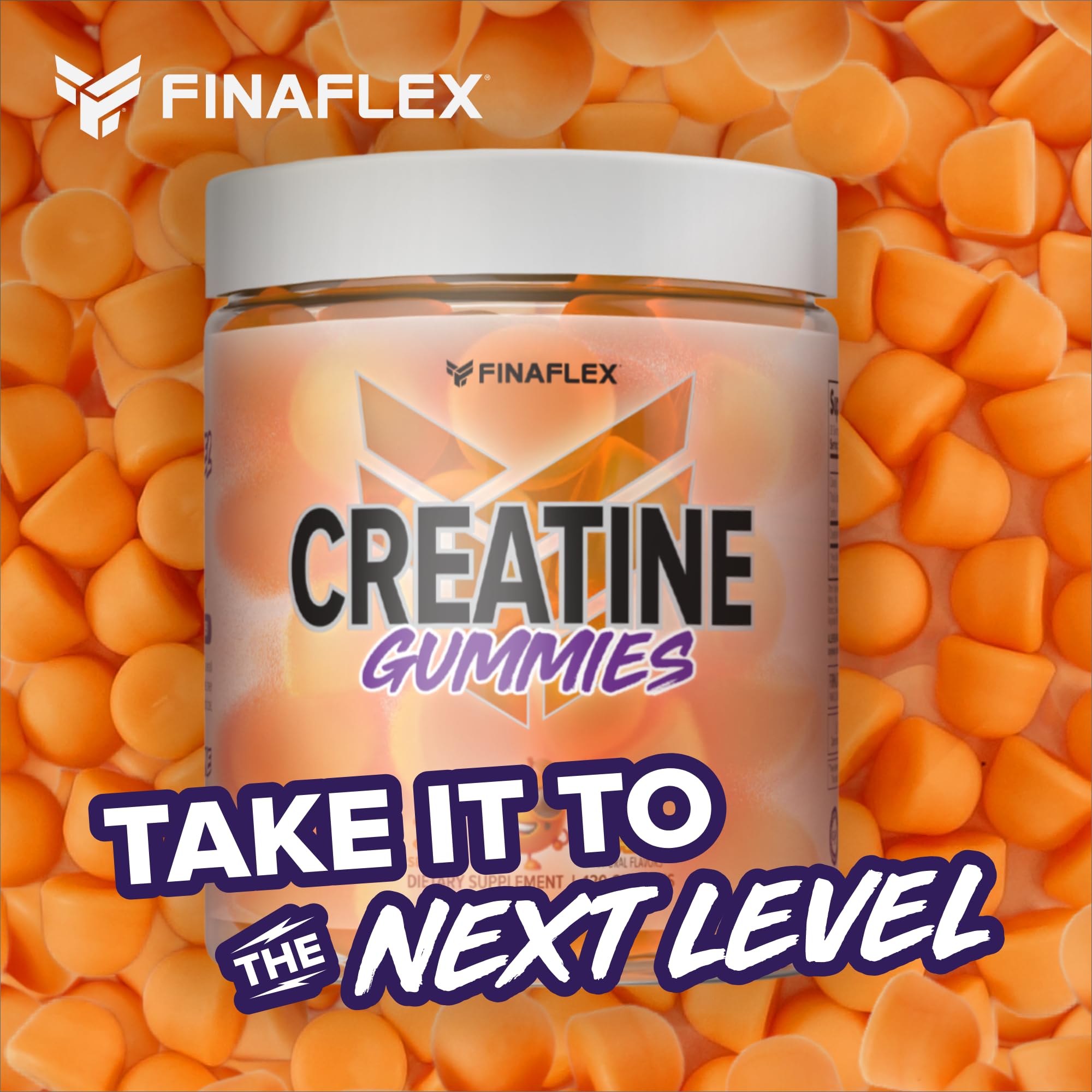 FINAFLEX Creatine Gummies ingredients panel showcases pure formula