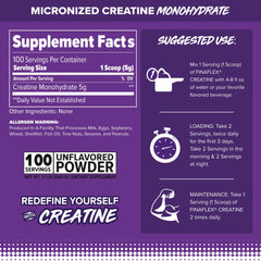 FINAFLEX Pure Creatine powder scoop showing micronized texture for smoother mixing.