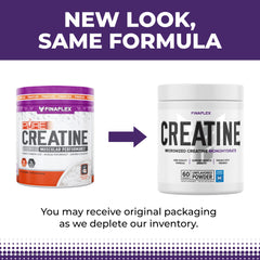 FINAFLEX Pure Creatine powder texture closeup shows micronized powder