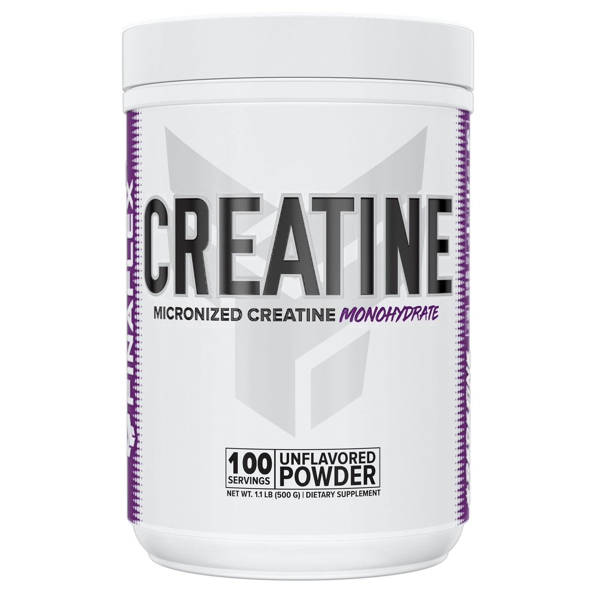 FINAFLEX Pure Creatine unflavored bottle for cleaner workouts and potential strength support.