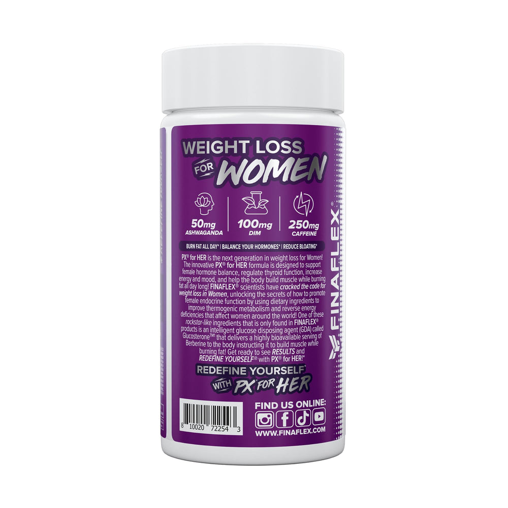 FINAFLEX PX for HER bottle in a gym setup for energy.