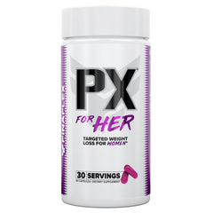 FINAFLEX PX for HER bottle label signals focus and energy.