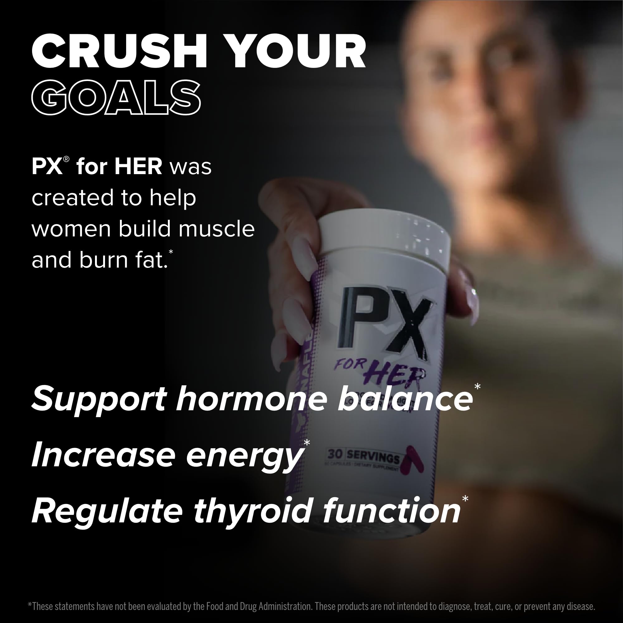 FINAFLEX PX for HER serving in pack shows 30 servings.
