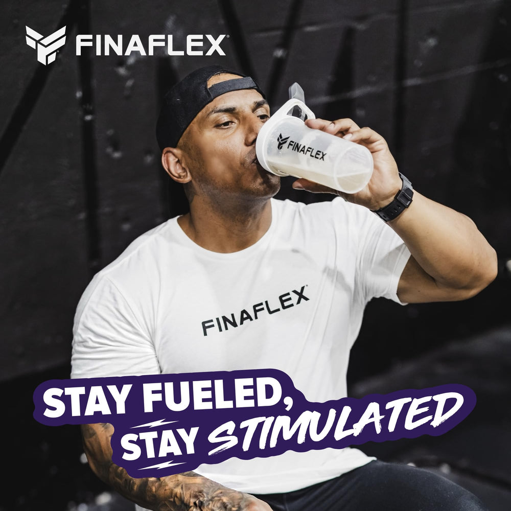 FINAFLEX STIMUL8 Hardcore powder texture with scoop indicates fast mixability