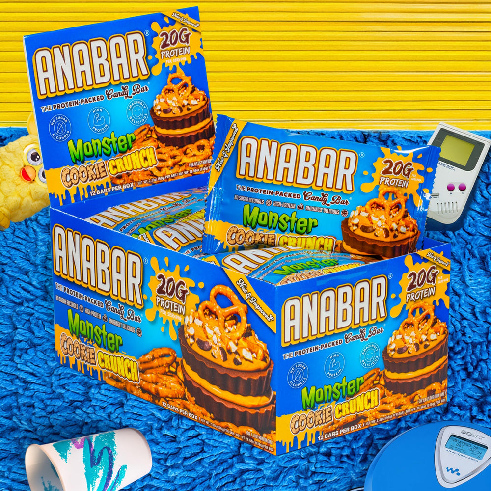 Final Boss Anabar monster cookie crunch flavor close-up.