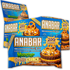 Final Boss Anabar box of milk chocolate monster cookie crunch bars for protein-packed snacking