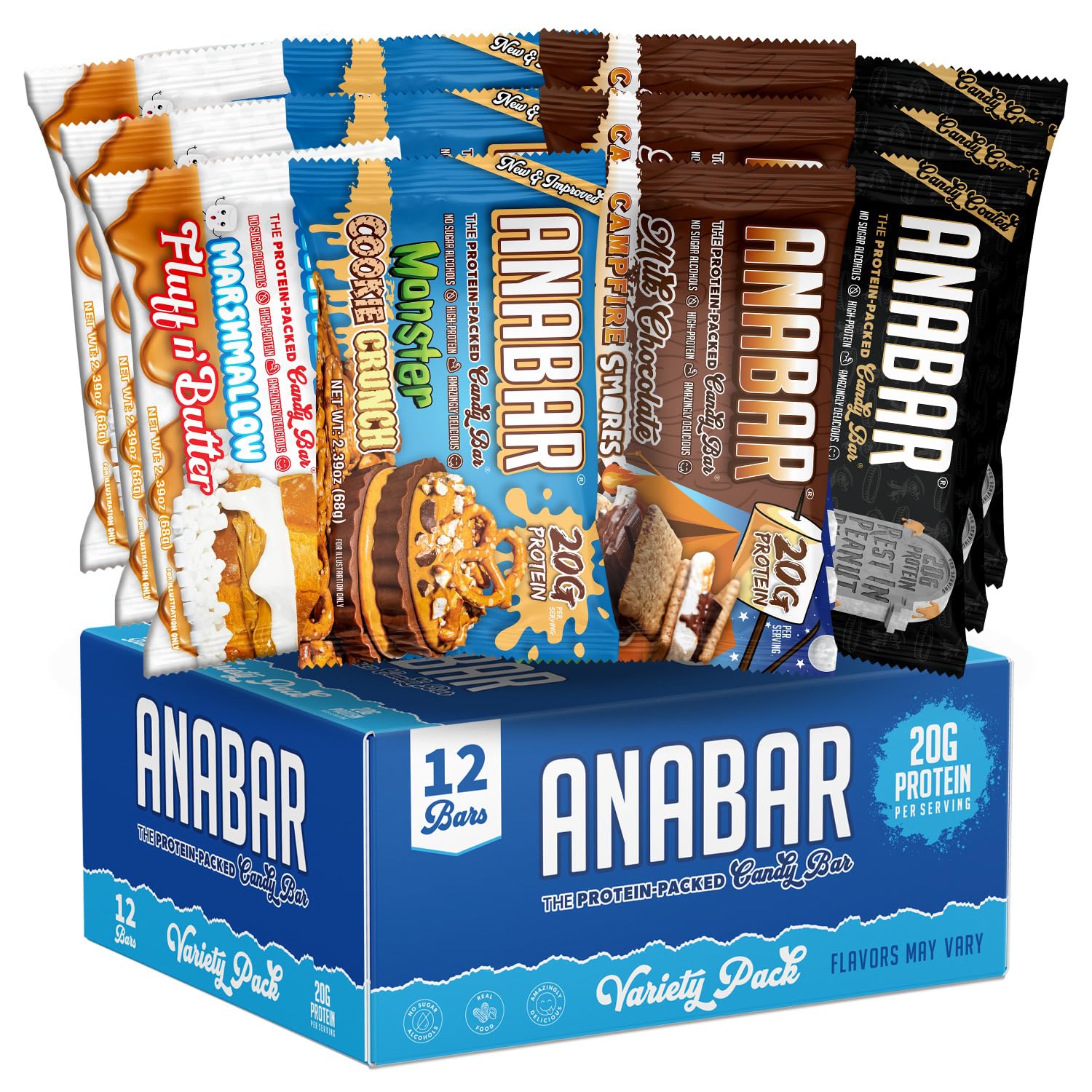 Final Boss Anabar chocolate-coated bar in S'mores flavor, delicious protein for on-the-go snacking.