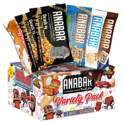 Final Boss Anabar sampler box front showing six protein bars