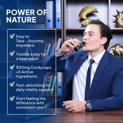Cordyceps Plus packaging on shelf signaling premium quality