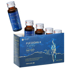 FINE JAPAN Fucoidan Plus Drink bottle-front promoting daily vitality with seaweed blend
