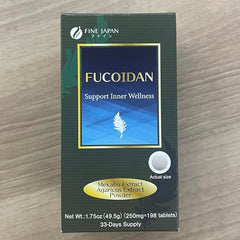 FINE JAPAN Fucoidan capsules pour demonstrates convenient daily wellness routine.