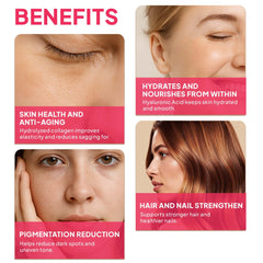 Fine Japan Hyaluron & Collagen Plus glass serving promotes hydration.