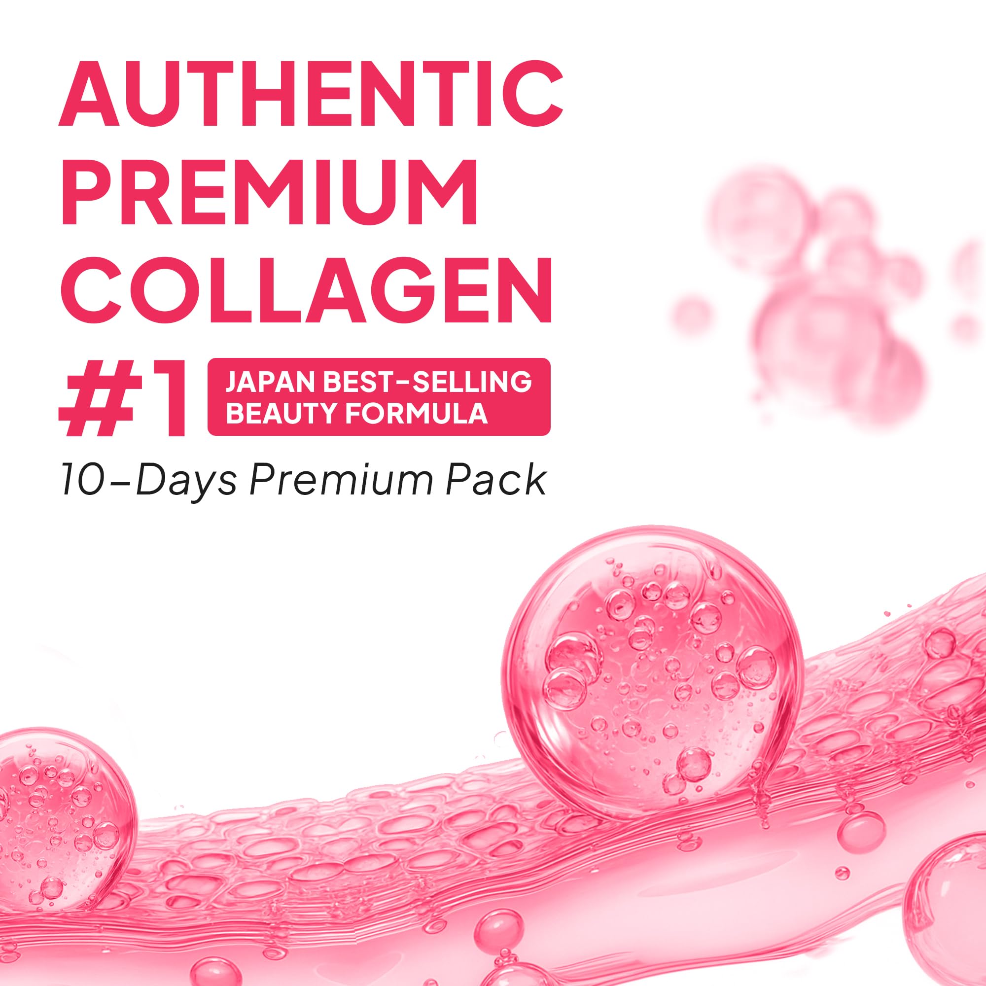 Fine Japan Hyaluron & Collagen Plus pouring action illustrates easy daily use.