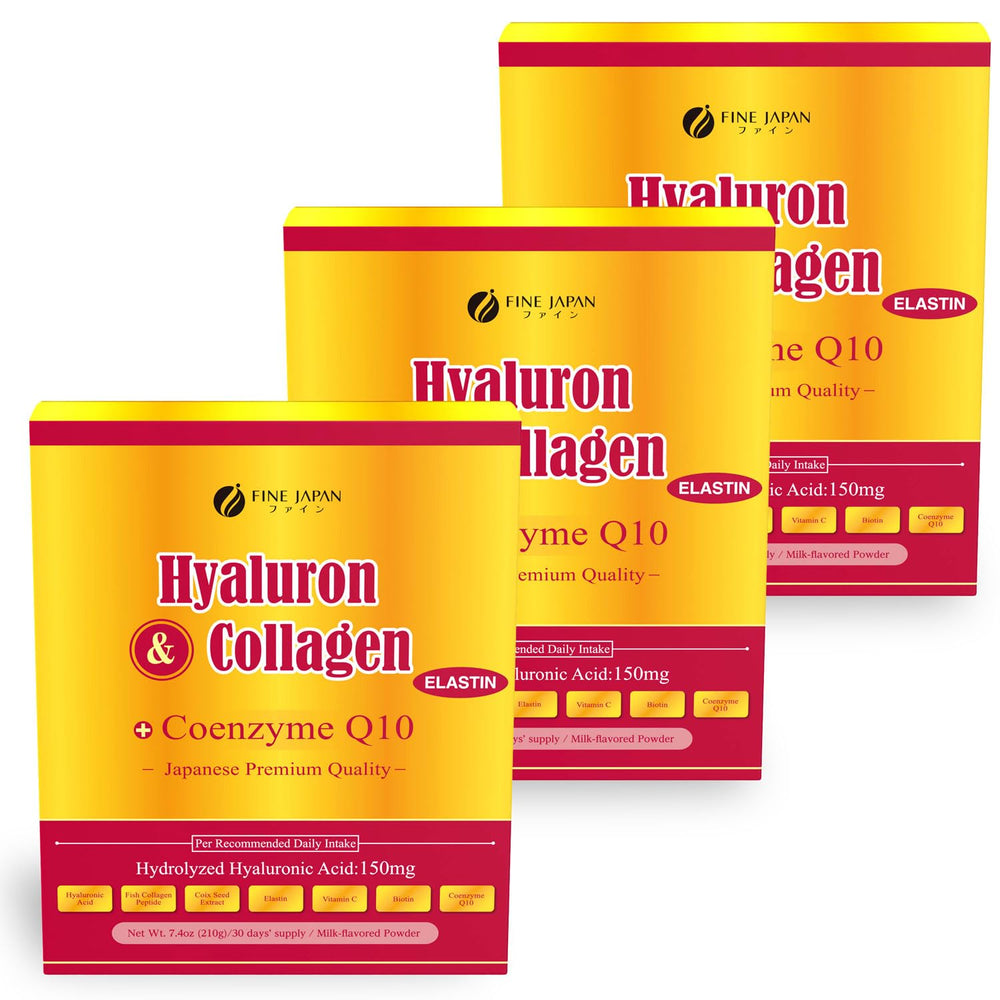 FINE JAPAN Premium Marine Collagen powder bottle front for daily wellness.