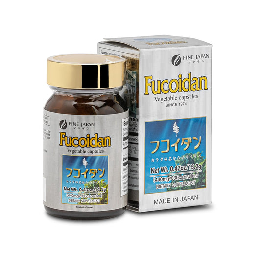 Fine Japan wakame mekabu seaweed extract capsule close-up for daily use