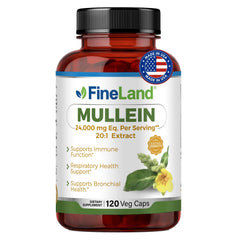FineLand Mullein Leaf 20x Extract bottle for robust respiratory support