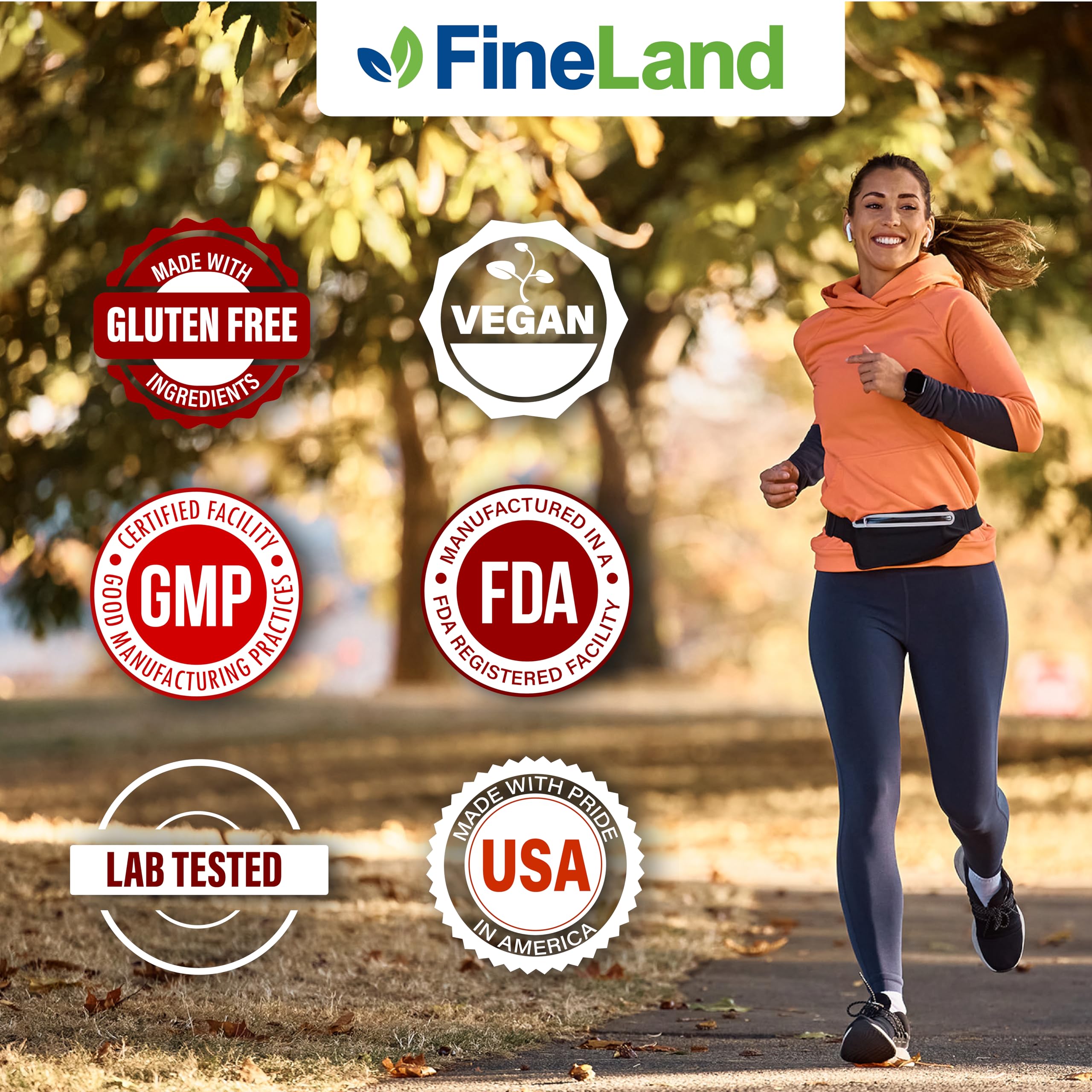 Lifestyle shot of FineLand Prosopis Cineraria capsules as part of daily routine