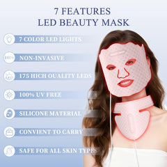 Fiogeo seven-color LED mask showing multiple color options