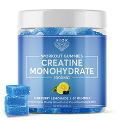 FIOR Creatine Gummy packaging front highlighting convenient chewable supplement
