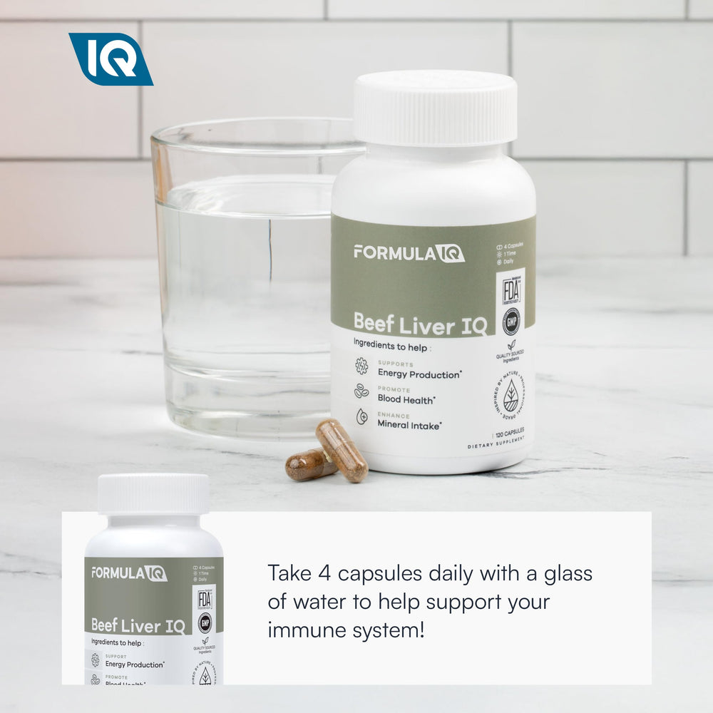 FIQ Beef Liver IQ packaging box communicates purity and potency