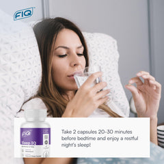 FIQ Sleep IQ bedside scene with glass of water for bedtime.