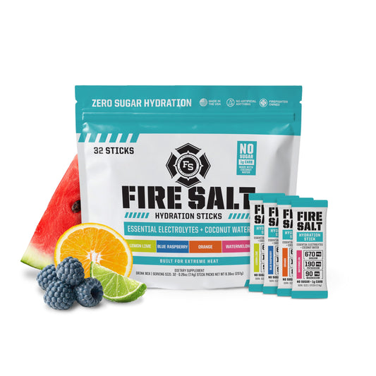 Fire Science Fire Salt hydration stick orange pack for on-the-go hydration benefits
