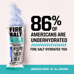 Single-serve packets show convenient on-the-go hydration by Fire Salt.
