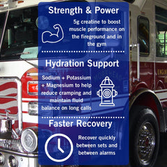 FireHaus Creatine + Electrolytes powder texture suitable for fast dissolving.