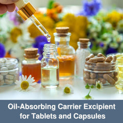 Firmaoil tablet-press setup illustrating smooth filler integration in capsules.