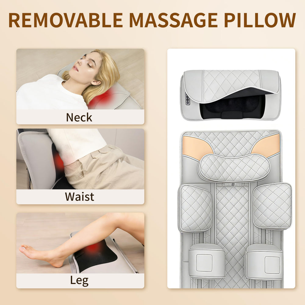 FIRRLUCO eight-airbag zones customize pressure for a tailored massage