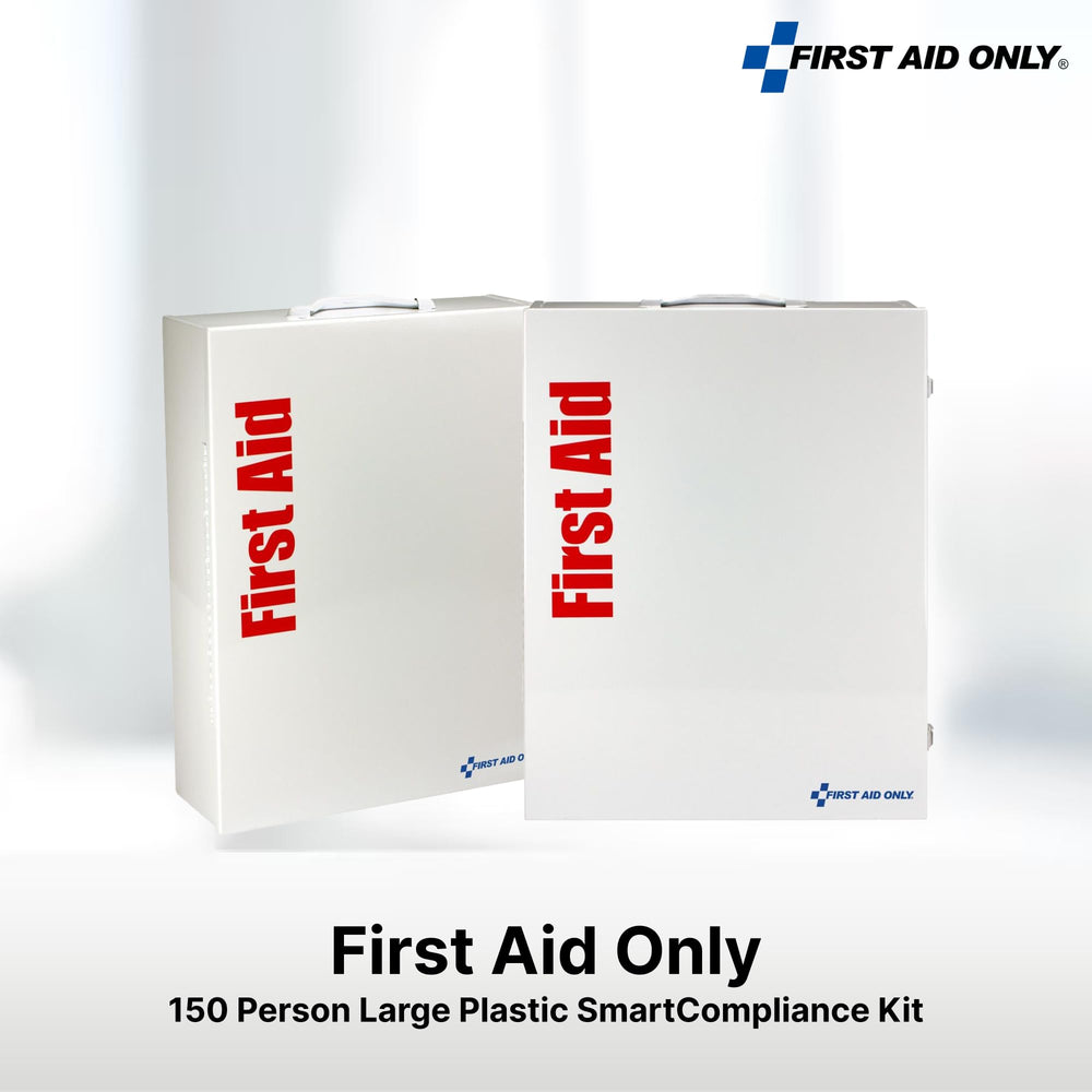 First Aid Only 226-U FAO organized compartments enable fast retrieval of bandages and antiseptics.