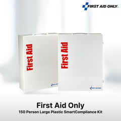 First Aid Only 226-U FAO organized compartments enable fast retrieval of bandages and antiseptics.