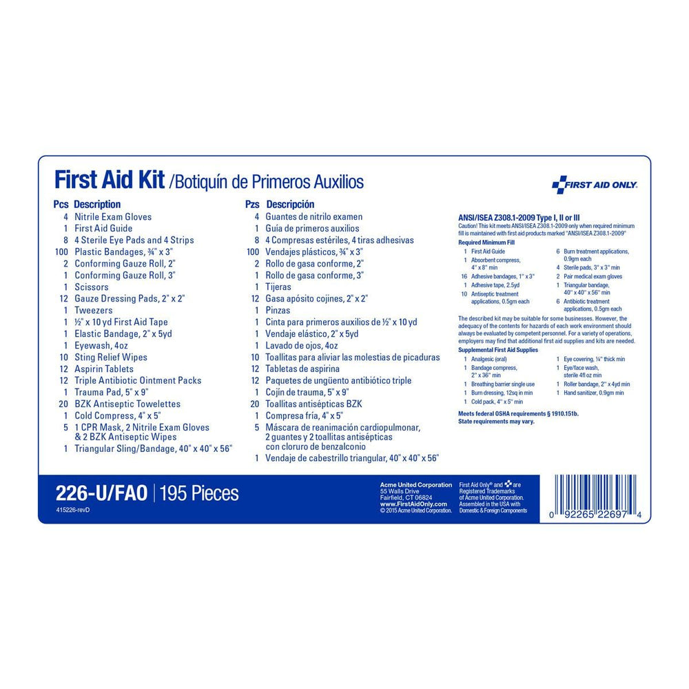 Unit boxes of the First Aid Only kit for easy restocking